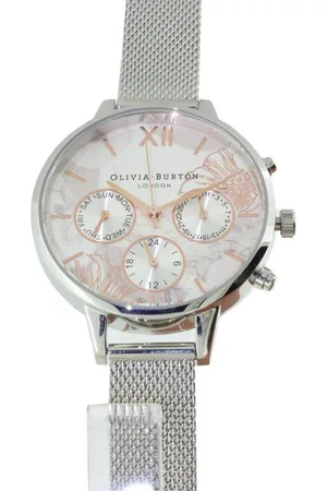 Olivia Burton Quarzuhr OB16CQS06 Chrono Deal Abstract Floral RG& Silver - Verkäufer: Uhren-Riegg
