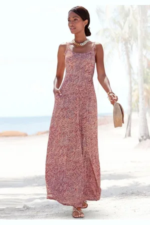 vivance collection Maxikleid mit grafischem Alloverdruck und Taschen, Sommerkleid, Strandkleid