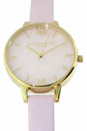 Olivia Burton Quarzuhr OB16SP20 Semi Precious Demi Rose Blossom & Gold Leather - Verkäufer: Uhren-Riegg
