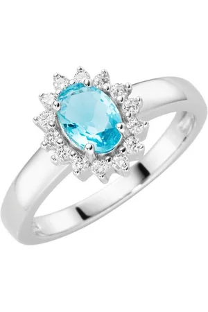 Firetti Fingerring Schmuck Geschenk Silber 925 Silberring Blüte, mit Kristallstein, Zirkonia (synth)