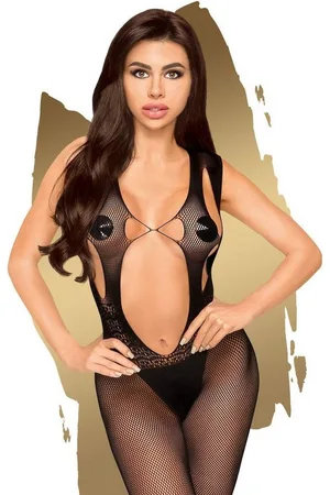 Penthouse Body Ouvert-Bodystocking, Dessous, "Forbidden fruit", (1-tlg) gekreuzte Riemen, V-Ausschnitt, Ouvertstelle - Verkäufer: EIS-de