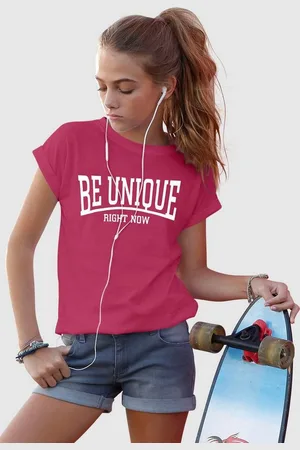 Kidsworld T-Shirt Be unique - right now kurzärmelig, bedruckt, Rundhalsausschnitt