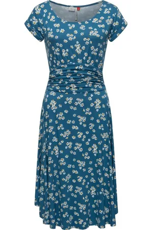 Ragwear Sommerkleid Ivone leichtes Jersey-Kleid mit stylischer Raffung