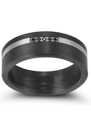 Kingka Partnerring Carbon, CR022BKS2,3,4,5,6,7,8,9,10, mit Zirkonia (synth)