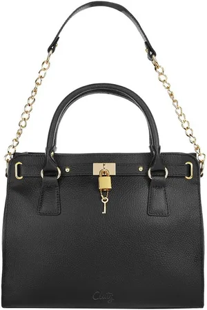 Cluty Henkeltasche, echt Leder, Made in Italy