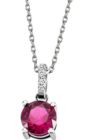 Firetti Kette mit Anhänger Schmuck Geschenk Silber 925 Halsschmuck Halskette Ankerkette, mit Zirkonia (synth)