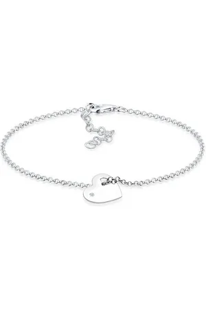 Elli DIAMONDS Armband Herz Diamant Brillantschliff (0.015 ct) 925 Sterling Silber