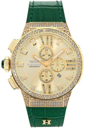 Hämmer Chronograph EMINENT GETTY, E-038, Quarzuhr, Damenuhr, Datum, Stoppfunktion, Saphirglas, Lederarmband