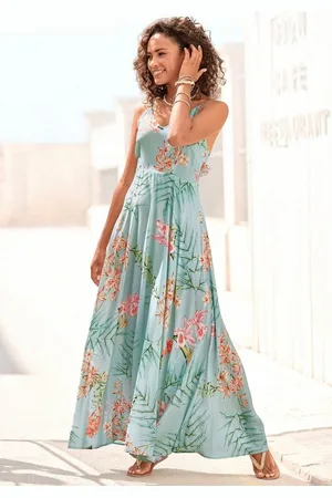 Lascana Maxikleid aus gewebter Viskose, Cut-Out am Rücken, Sommerkleid