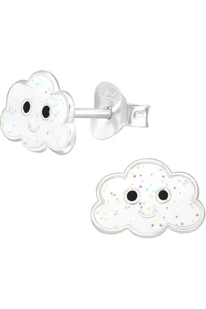 ALEXANDER YORK Paar Ohrstecker WOLKE Glitzer, 2-tlg. (Ohrstecker), 925 Sterling Silber - Verkäufer: