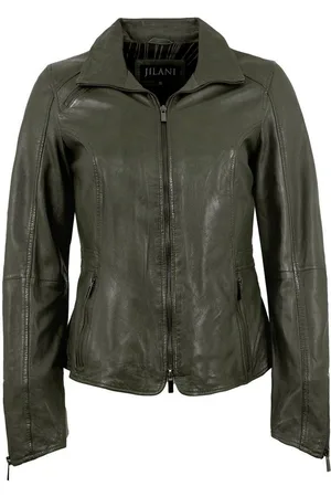 Jilani Lederjacke Enna-2 - Damen Lederjacke Lammnappa olive - Verkäufer: Lederjacken24