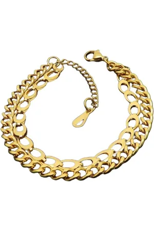 Bungsa Goldarmband Armband doppelt gold aus Edelstahl Unisex (1 Armband) - Verkäufer:
