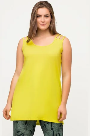 Ulla Popken Longtop Top geteilte Träger A-Linie Rundhals ärmellos - Verkäufer: Popken Fashion Group