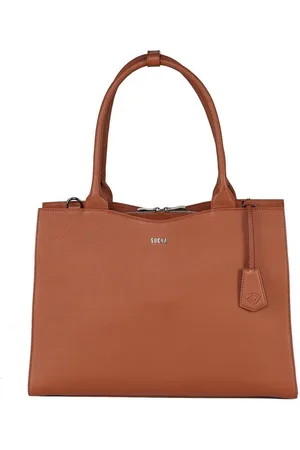 Socha Laptoptasche Diamond 15 Cognac, Leder Businesstasche/Laptoptasche/Aktentasche Damen - 15 Zoll - Vollausstattung - Schultergurt - herausnehmbares laptopfach - Verkäufer: