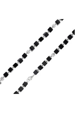 trendor Collier 925 Silber Würfel-Collier Onyx Poliert 50 cm - Verkäufer: uhrcenter
