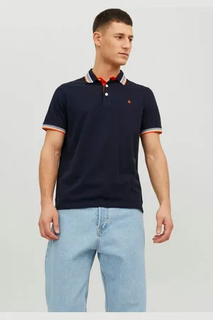 JACK & JONES Poloshirt JJEPAULOS POLO SS NOOS mit Logo Stickerei