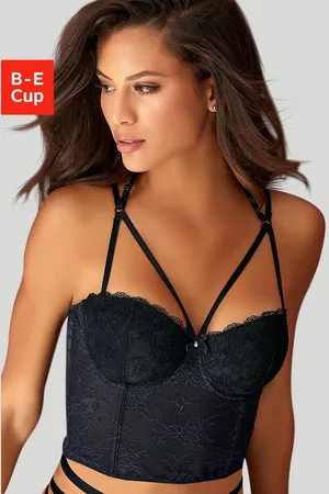 Petite Fleur Corsage mit Bügel und verführerischer Bänder-Optik, sexy Dessous, Reizwäsche