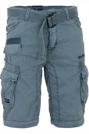 Geographical Norway Cargoshorts Herren kurze Hose Brpanoramique Blau (Packung, 1-tlg) Mit Grütel - Verkäufer: Brandiing