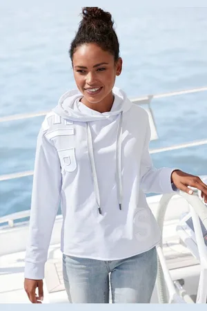 ELBSAND Kapuzensweatshirt Elgin mit Logostickerei, lockerer Hoodie aus elastischer Baumwolle
