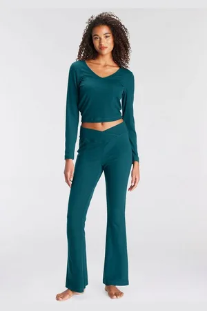 Lascana Pyjama (Set, 2 tlg) aus schönem Ripp-Material