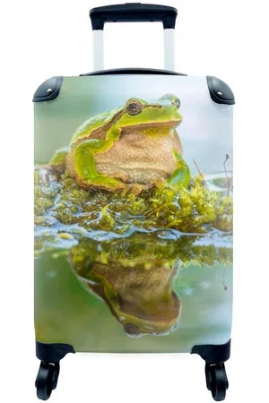 MuchoWow Handgepäckkoffer Frosch - Spiegelung - Wasser, 4 Rollen, Reisetasche mit rollen, Handgepäck für Ferien, Trolley, Reisekoffer - Verkäufer: GmbH