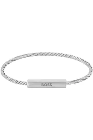 HUGO BOSS Armband Schmuck Edelstahl Armschmuck Stahlseil ALEK