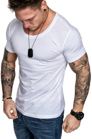 amaci T-Shirt LANCASTER Basic T-Shirt mit Rundhalsausschnitt Herren Einfarbig Vintage Rundhalsausschnitt Basic Crew Neck Shirt - Verkäufer: