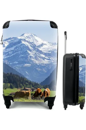 MuchoWow Handgepäckkoffer Kühe für die Alpen, 4 Rollen, Reisetasche mit rollen, Handgepäck für Ferien, Trolley, Reisekoffer - Verkäufer: GmbH
