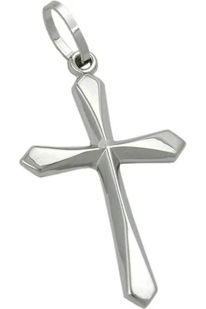 GALLAY Kettenanhänger Anhänger 23x14mm Kreuz glänzend 9Kt Weißgold (1-tlg) - Verkäufer: Cats Collection