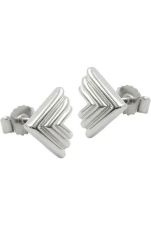 GALLAY Paar Ohrstecker Ohrring 9x7mm Winkel dreifach Silber 925 (1-tlg) - Verkäufer: Cats Collection