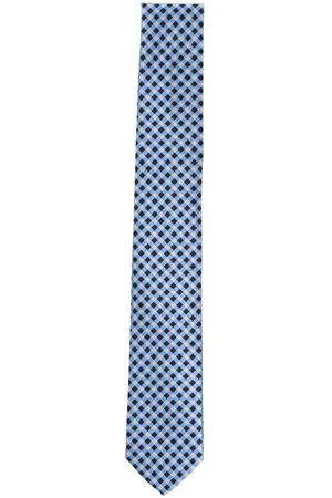 Fabio Farini Krawatte karierte Herren Schlips - Krawatte in 6cm oder 8cm Breite (ohne Box, Kariert) Schmal (6cm), Schwarz/Hellblau/Silber - Verkäufer: