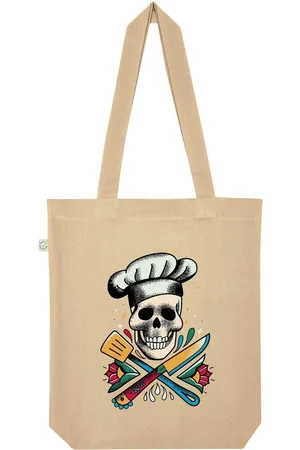 Youth Designz Tragetasche Skull Cooking Totenkopf Koch Jutebeutel Tasche Lange Henkel, mit trendigem Print - Verkäufer: EmDa Trading GmbH