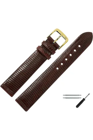 MARBURGER Uhrenarmband 18mm Leder Eidechse Schuppung - Verkäufer: