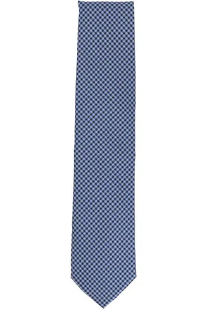 Fabio Farini Krawatte karierte Herren Schlips - Krawatte in 6cm oder 8cm Breite (ohne Box, Kariert) Breit (8cm), Dunkelblau/Hellblau/Grau - Verkäufer: