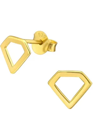 ALEXANDER YORK Paar Ohrstecker DIAMANT cut-out Design in gold, 2-tlg., 925 Sterling Silber - Verkäufer: