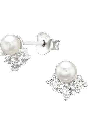 ALEXANDER YORK Paar Ohrstecker PERLE auf ZIRKONIA weiß, 2-tlg., 925 Sterling Silber - Verkäufer: