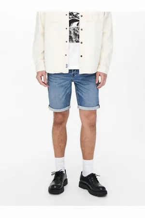 Only & Sons Jeansshorts Denim Capri Jeans Shorts 3/4 Bermuda Pants ONSPLY ONSPLY JOG BLUE SHORTS PK 8584 DNM NOOS - Verkäufer: ARIZONAS