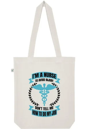Youth Designz Tragetasche "I´m A Nurse To Avoid Injury" Jutebeutel Tasche Lange Henkel, mit trendigem Print - Verkäufer: EmDa Trading GmbH