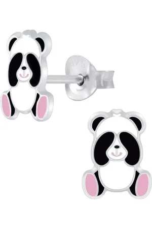 schmuck23 Paar Ohrstecker Kinder Ohrringe Panda Bär 925 Silber, Kinderschmuck Mädchen Geschenk echte Silberohrringe - Verkäufer: