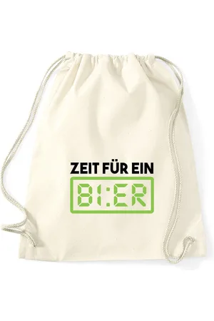 Youth Designz Turnbeutel "Zeit Bier" Baumwoll Tasche Turnbeutel, mit lustigem Print - Verkäufer: EmDa Trading GmbH