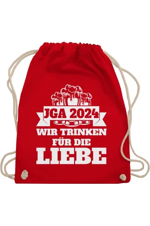 Shirtracer Turnbeutel JGA 2025 - Wir trinken für die Liebe, JGA Männer - Verkäufer:
