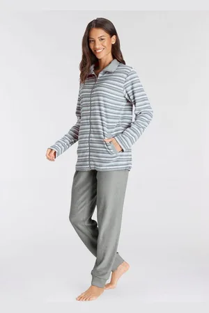 VIVANCE DREAMS Pyjama (2 tlg) aus weichem Frottée mit Reißverschluss