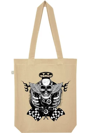 Youth Designz Tragetasche Skull Motor Jutebeutel Tasche Lange Henkel, mit trendigem Print - Verkäufer: EmDa Trading GmbH