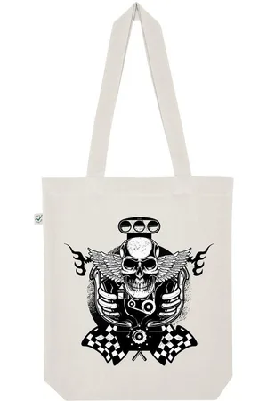 Youth Designz Tragetasche Skull Motor Jutebeutel Tasche Lange Henkel, mit trendigem Print - Verkäufer: EmDa Trading GmbH