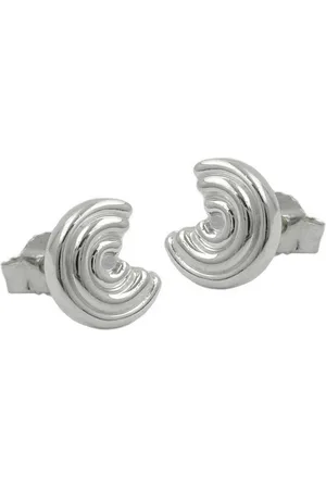 GALLAY Paar Ohrstecker Ohrring 8x7mm Halbkreis mit Rillen Silber 925 (1-tlg) - Verkäufer: Cats Collection