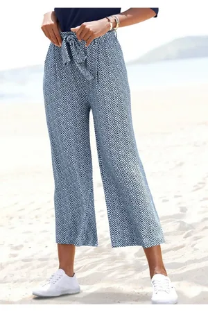 Lascana Culotte (mit Bindegürtel) und Tupfenprint, leicht und elastisch, Jerseyhose, Sommerhose