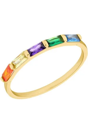 QS by s.Oliver Fingerring Regenbogen, 2035504/-05/-06/-07, mit Zirkonia (synth)