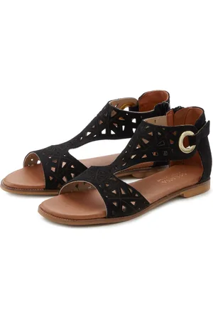 Lascana Sommerschuh Sandale Sandalette, Sommerschuh aus hochwertigem Leder mit Cut-Outs