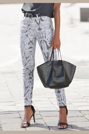 Lascana 7/8-Jeggings mit Alloverprint, schmale Passform, Super-Stretch-Qualität