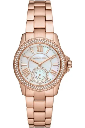 Michael Kors Quarzuhr EVEREST MK7364, Armbanduhr, Damenuhr, Perlmutt-Zifferblatt, Edelstahlarmband
